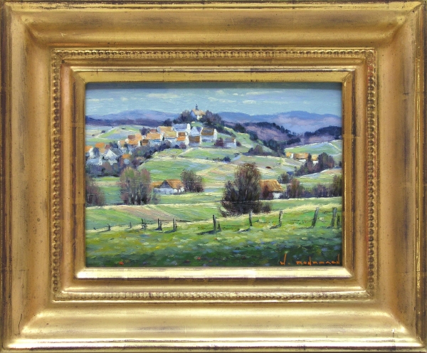 Walter Rohrbach | Blick oberhalb von Röllshausen zur Schönbergkapelle