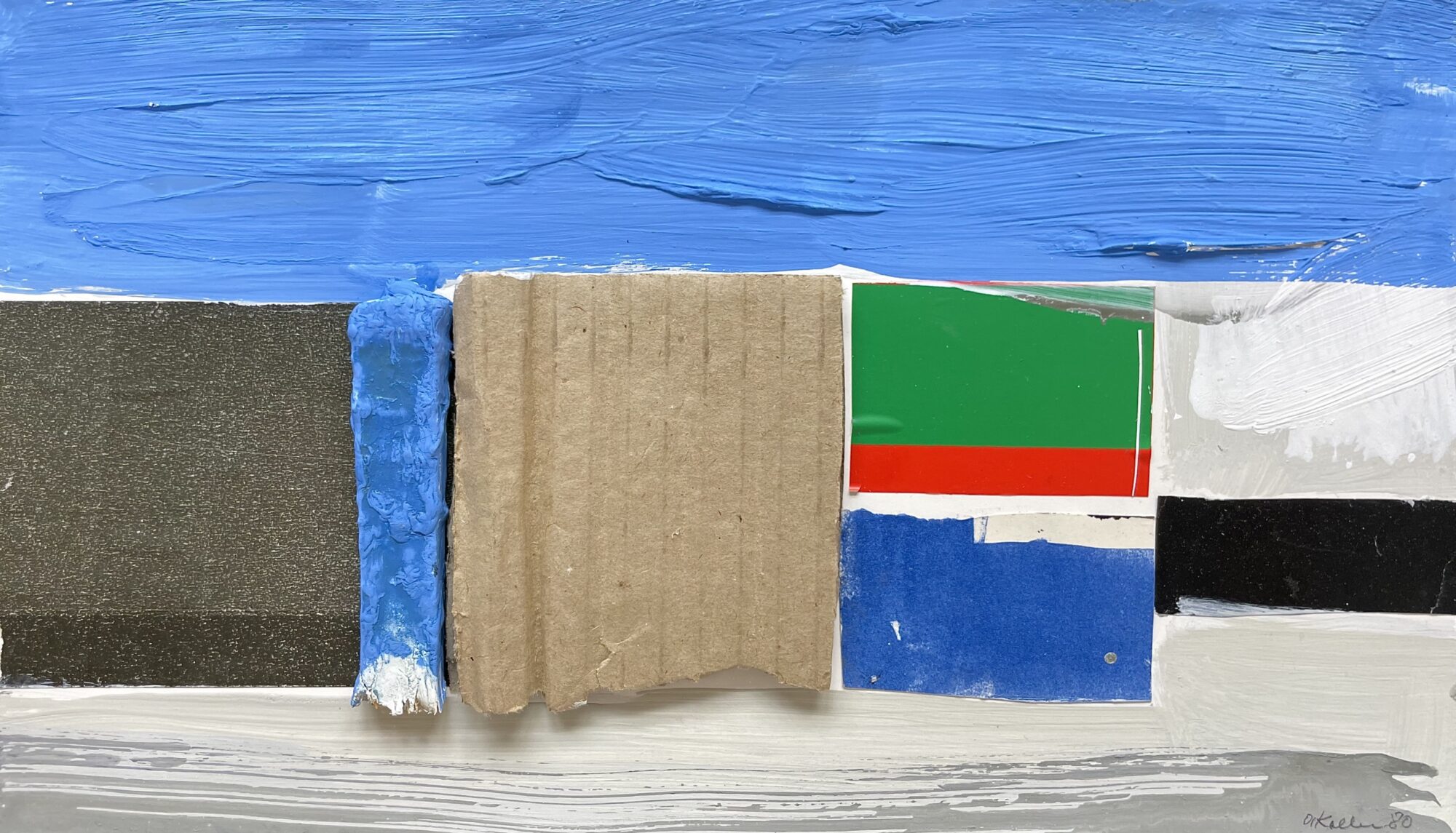 Oskar Koller | Collage Blau/Weiß