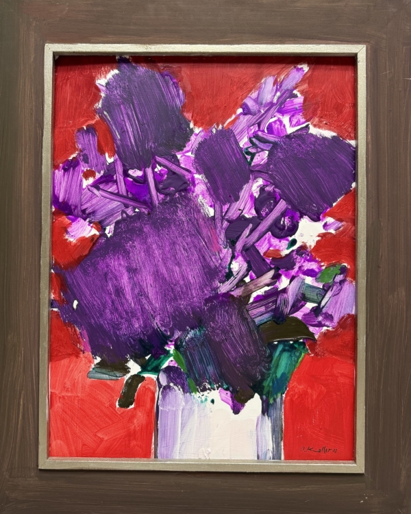 Oskar Koller | Blumen vor Rot