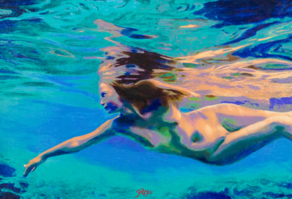 James Francis Gill | Woman Swimming in Water