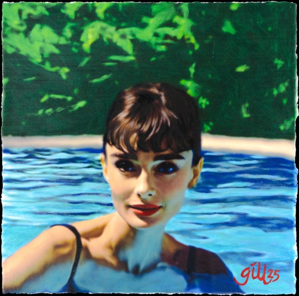 James Francis Gill | Women in Water - Audrey Hepburn