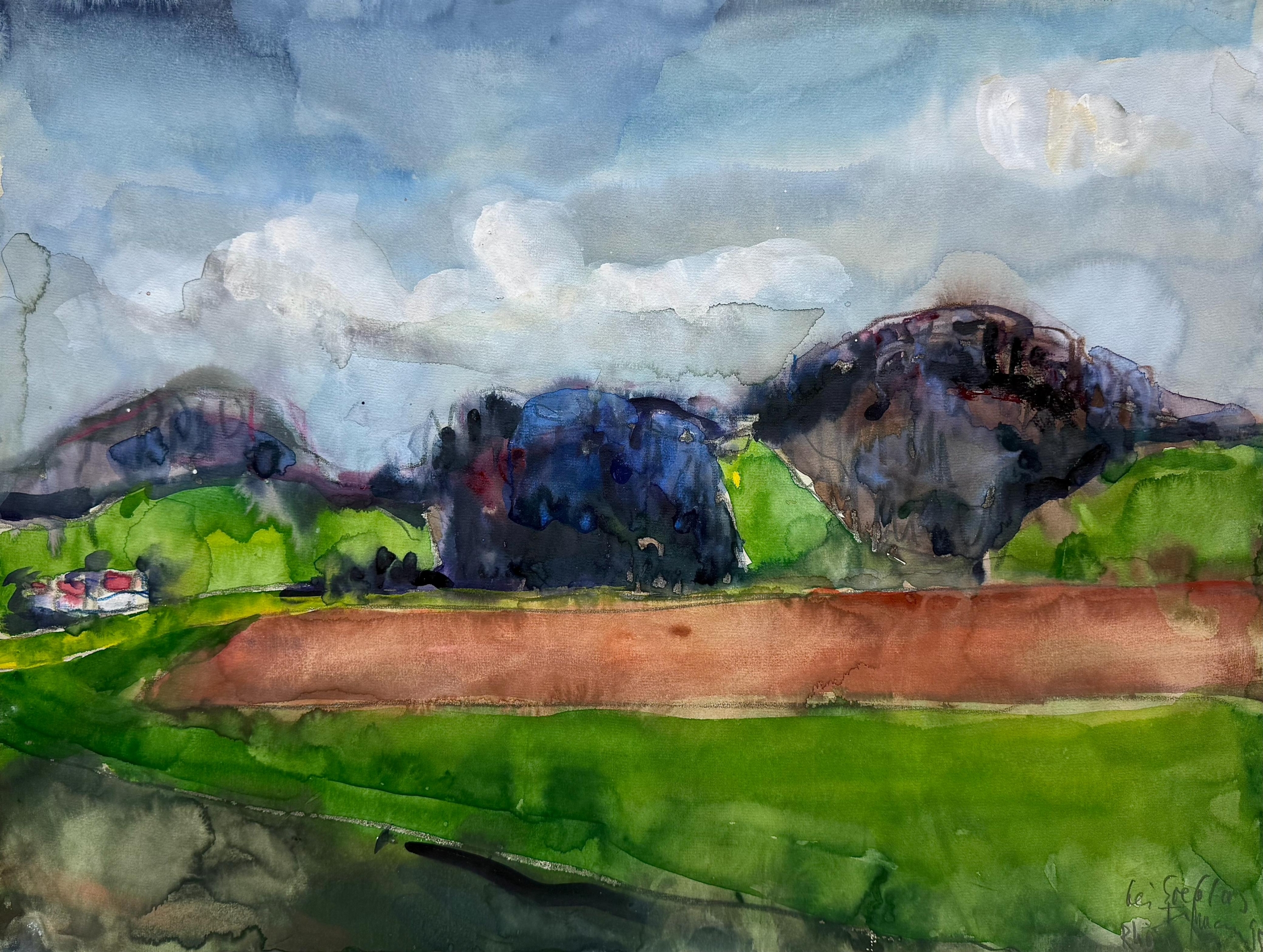 Klaus Fußmann | Landschaft bei Rodholz (bei Sieblos) - Rhön