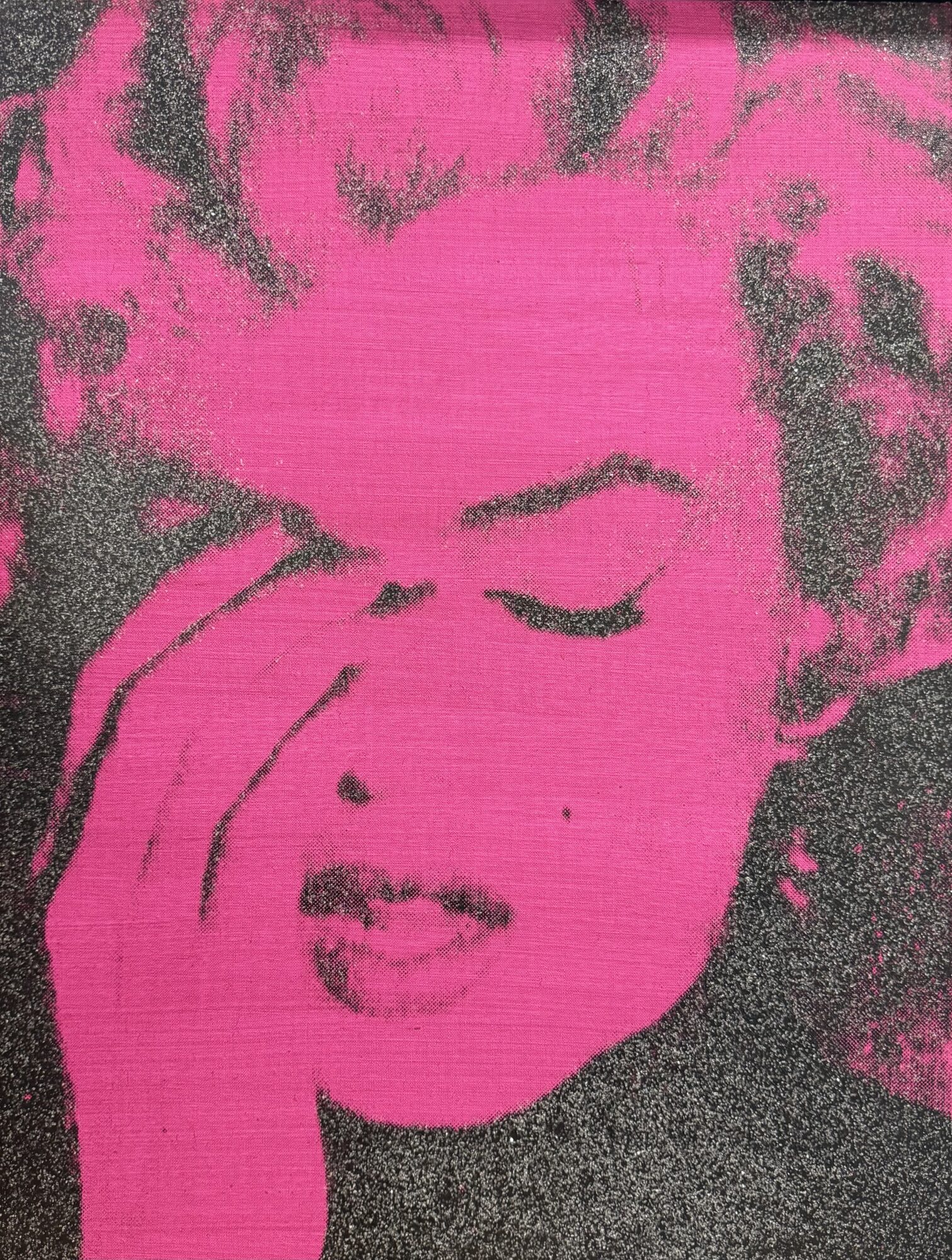 Russel Young | Marilyn Crying | pink and black